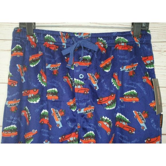 Medium Hawke And Co Oh What Fun Christmas Tree On Car Fleece Pajama Pants Gifts - Picture 4 of 10